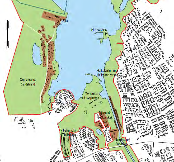 LUONNOS JA KUVAEHDOTUKSET 19 (52) Osa-alue 2: Vanhansatamanlahti ja Suntinsuu (Sannanranta, Halkokarin ranta, Tullimäki ja Pikiruukki) KUVA 6.