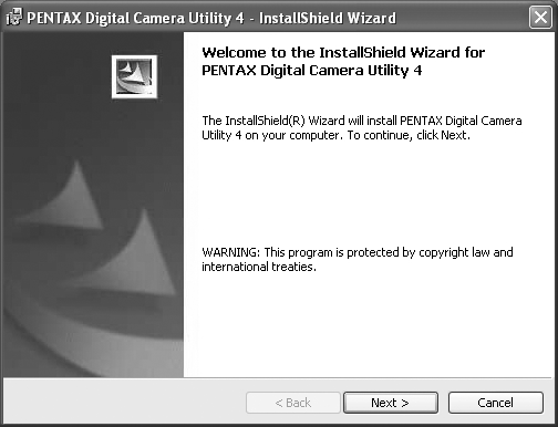 3 Osoita [PENTAX Digital Camera Utility 4] -kohtaa. Macintosh: noudata näyttöön tulevia ohjeita.