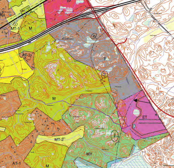 BOXIN ALUE, SIPOO 19 Kuva 5. Ote Boxin osayleiskaavaluonnoksesta. Bild 5. Utdrag ur utkastet till delgeneralplanen för Box. 3.
