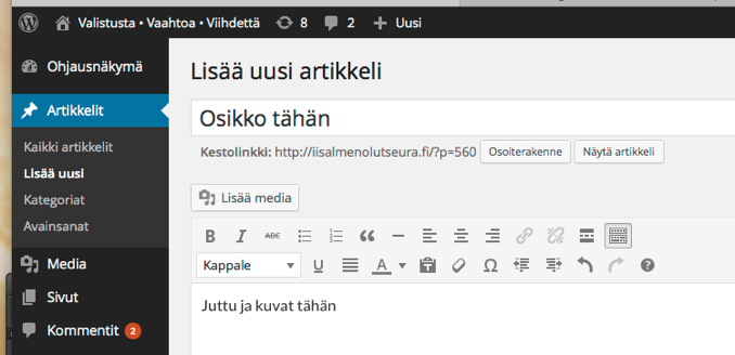 Jos päivätät aikaisempia