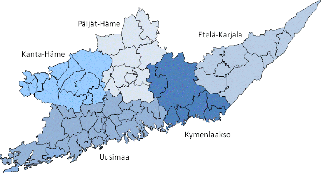 Uudenmaan, Kymenlaakson ja