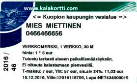 Verkkomerkkejä verkosta www.kalakortti.