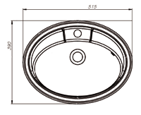 upotusaukon mitta: 490 x 370 mm