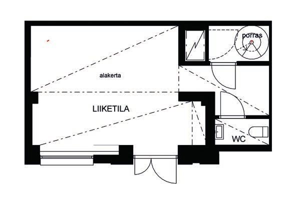 60,0 m2 + liiketila 32,5 m2 3h + kt