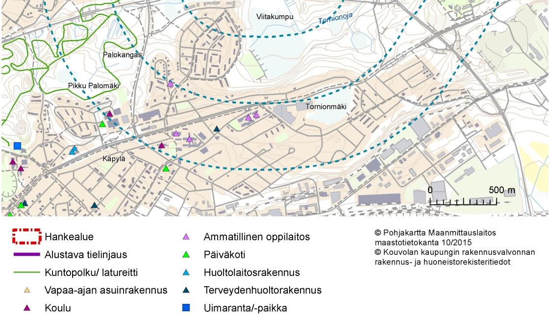 Maijanaron hankealue (VE 2) on pääosin talousmetsäkäytössä olevalla alueella.