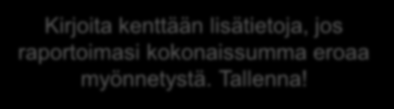 raportoimasi kokonaissumma
