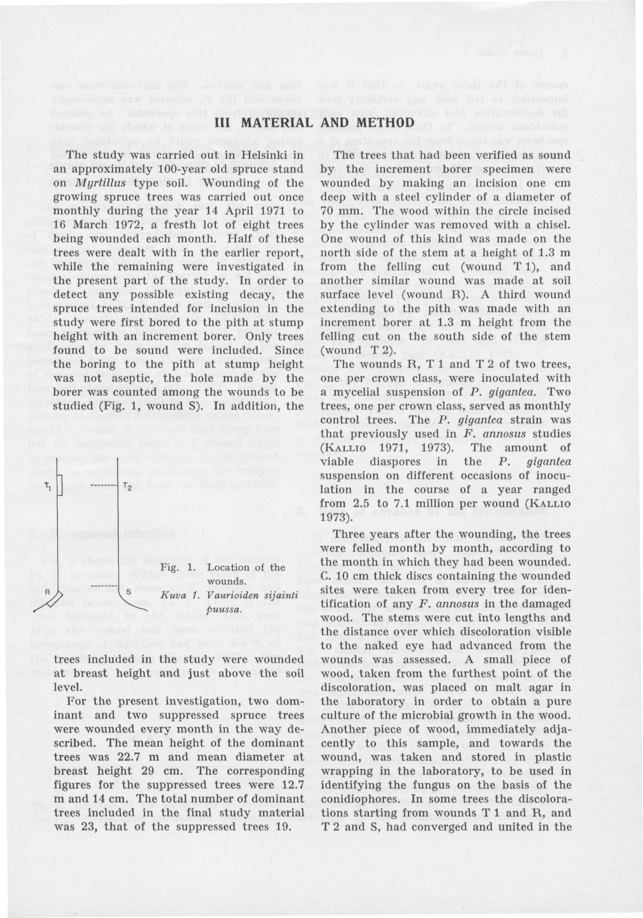 Ill MATERIAL AND METHOD The study was carried out in Helsinki in an approximately -year old spruce stand on Myrtillus type soil.