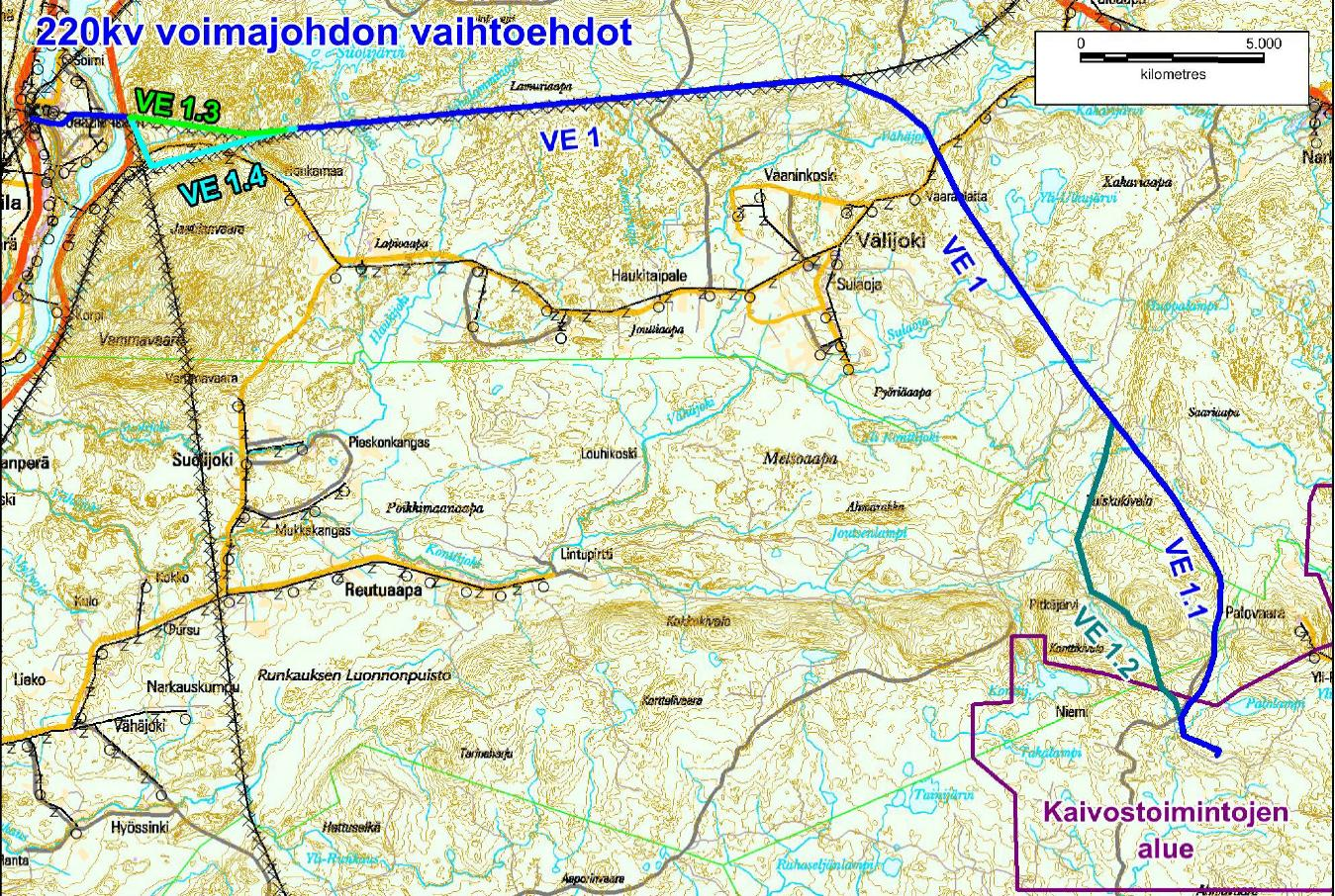 2 1.2 Hankkeen kuvaus ja arvioitavat vaihtoehdot Ympäristövaikutusten arviointimenettelyssä tarkastellaan Petäjäskoski - Konttijärvi välillä yhtä päävaihtoehtoa, joka perustuu ensisijaisesti olemassa