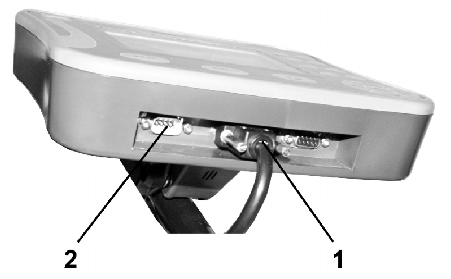 Traktorin signaalipistorasian tai ajomatka-anturin signaalikaapeli (Kuva 1/4). Yhdyskaapeli ohjausyksikköön AMATRON + (Kuva 1/6).