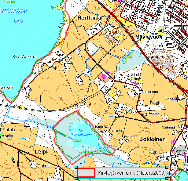 MAANKÄYTÖN MUUTOKSET 1998 NYKYHETKI Taivallammi Herttualan pellot - Jokioinen Vain vähäisiä