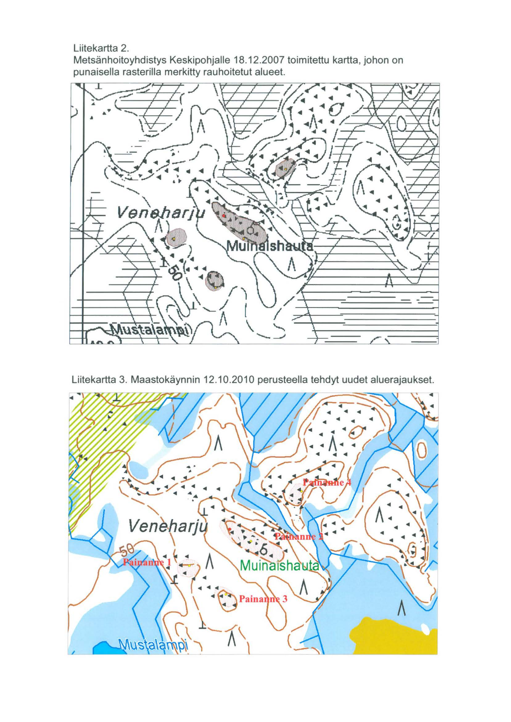 Liitekartta 3. Maastokäynnin 12.10.