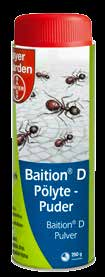 BAIION tehokkaat ja nopeasti toimivat tuotteet Uusi pakkaus BAIION Baition D Pölyte Baition D Pölyte pitää muurahaiset