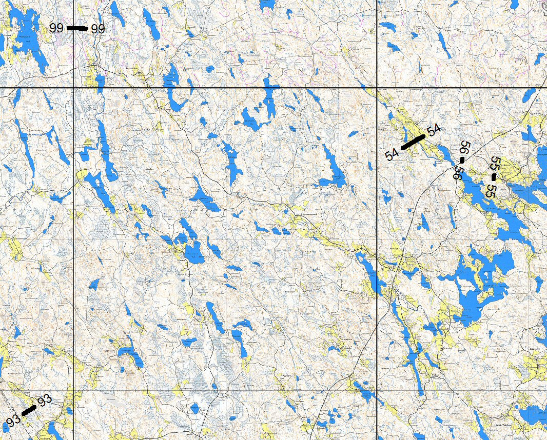 63 17.2 Mittaukset ja tulosten tulkinta Taata-tutkimusalueen mittaukset suoritettiin Worden gravimetrillä käyttäen 20 m pisteväliä. Mittauspisteiltä vaaittiin maanpinnan tasot LEVA-letkuvaa alla.