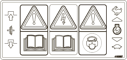 Jr. LABELS ATTENTION: Read and understand Operator Manual. Replace manual if lost or damaged. ENGINE THROTTLE CONTROL: Move forward to increase engine speed.