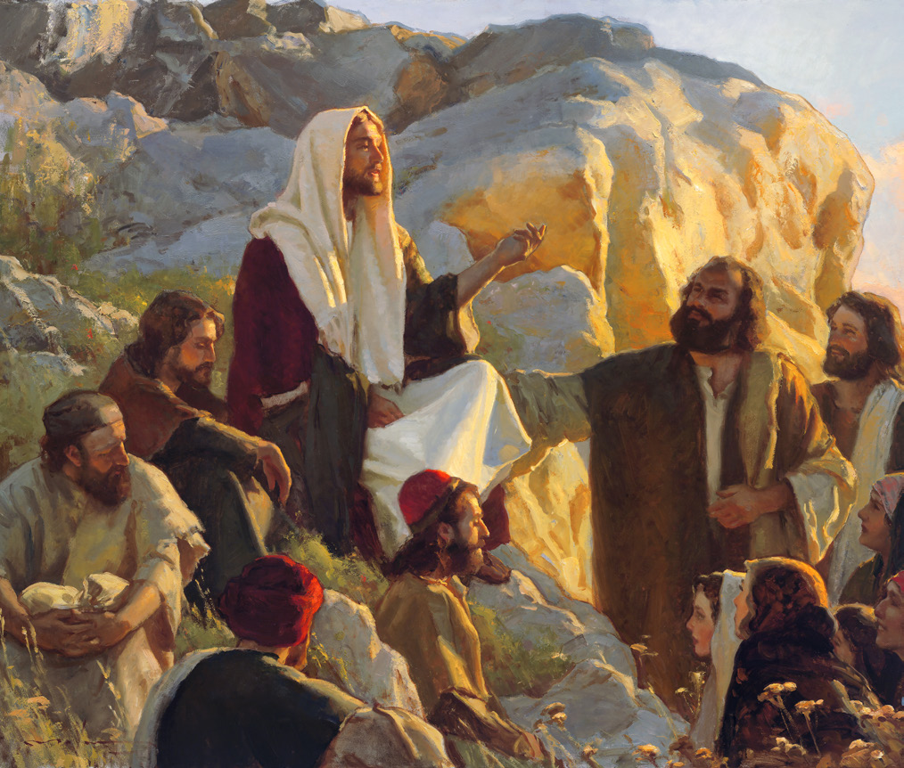 MICHAEL MALM, ILLUME GALLERY OF FINE ARTIN LUVALLA, KOPIOINTI KIELLETTY Michael Malmin teos Silloin Hän alkoi puhua ja opetti heitä Jeesus jätti väenpaljouden ja lähti ylös vuorelle opetuslastensa