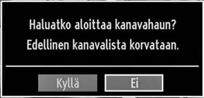 Hakutyypin valitsemisen jälkeen digitaalisena voit kirjoittaa multipleksin tai taajuuden numeron numeropainikkeilla ja painamalla sitten OK-painiketta hakemiseksi.