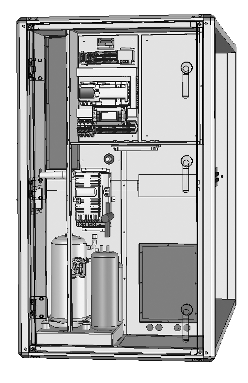 EQKR ReCooler HP koot 008 0 Jaetun vaipan asennusohje Laite toimitetaan kylmäainetäytöllä varustettuna ja venttiilit suljettuina.