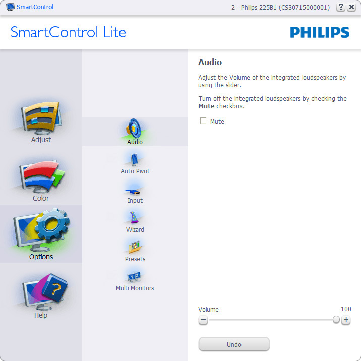 Aktivoi käynnistettäessä (Run at Startup) on asetettu (PÄÄLLÄ) oletusasetuksena. Kun asetus poistetaan, SmartControl Lite ei aktivoidu käynnistettäessä eikä ole task tray:ssä.
