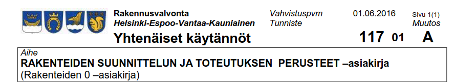 Rakenteiden 0 asiakirja esitellään ennakkoneuvottelujen yhteydessä mahdollisimman varhaisessa vaiheessa. Riskiarviot rakenteiden 0 -asiakirjan liitteiksi.