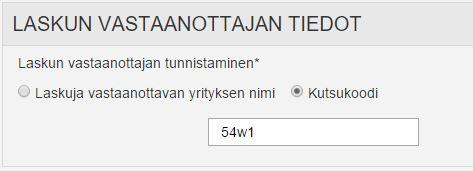 5 Liite 3/3 1 Johdanto Tämä ohjeistus tarjoaa perusohjeistuksen Tiedon laskun lähettäjän web-sovelluksen käyttäjille. Tämä ohjeistus on erityisesti tarkoitettu Kotkan kaupunkia laskuttaville.