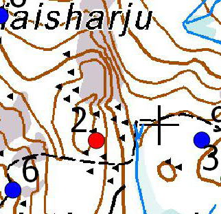 Turbiinipaikka 2 Harvahko, kallioinen vanha siemenpuumännikkö, joka on kanervatyypin (CT) kuivaa kangasta.