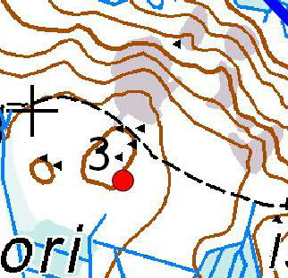 Turbiinipaikka 3 Kivikkoinen ja harvahko mäntyjen ja koivujen sekataimikko, jonka keskipituus on
