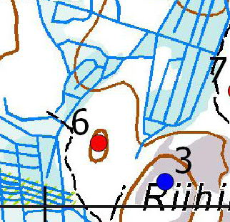 Turbiinipaikka 6 Harvennettu puolukkatyypin (VT) kuivahkon kankaan männikkö, jossa
