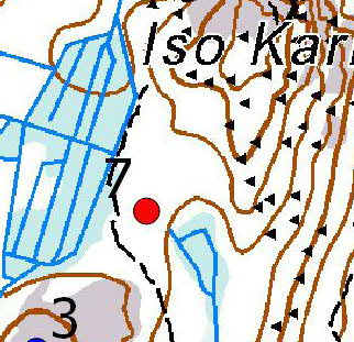 Turbiinipaikka 7 Harventamaton ja tiheäkasvuinen 10 13 metriä korkea männikkö, joka on mustikkatyypin