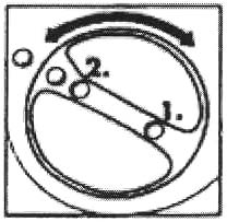 - Gear selection (Fig. 2): This appliance with 2-speed gear units has two speeds available (first gear: slow, second gear: fast).