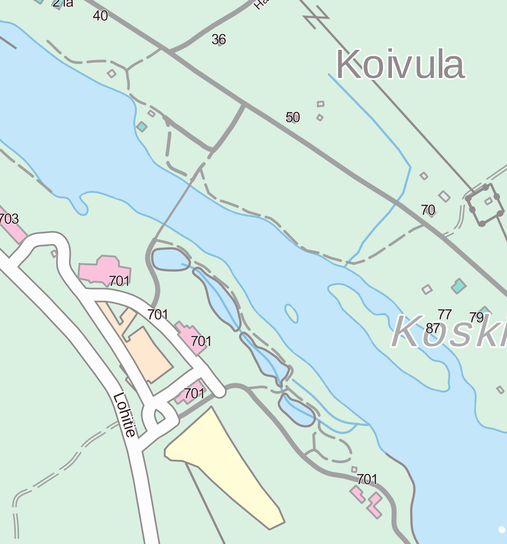 2. Tutkimusalue Nilakka-järvi laskee Huuhtajankosken ja tämän alapuolella sijaitsevan Äyskosken kautta Rasvankijärveen Rautalammin reitillä Tervon kunnassa.
