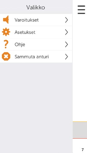 Dexcom G5 Mobile CGM -järjestelmä tietää, milloin tyypillinen seitsemän päivän anturin käyttöjakso on päättynyt ja lopettaa käyttöjakson automaattisesti kussakin näyttölaitteessa.