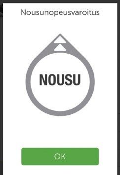 Nousunopeus-/Laskunopeusvaroitukset Laite Mitä näet Merkitys Älylaite: lukittu näyttö Älylaite: sovelluksessa Anturin glukoosilukemat nousevat nopeasti.