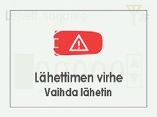 (jatkoa edelliseltä sivulta) Laite Mitä näet Ongelma Mitä sinun pitää tehdä Älylaite: sovelluksessa Vastaanotin Älylaite: sovelluksessa Vastaanotin Lähetin ei toimi Anturin käyttöjakso päättyi