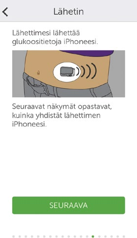 (jatkoa edelliseltä sivulta) Lähettimen ja sovelluksen
