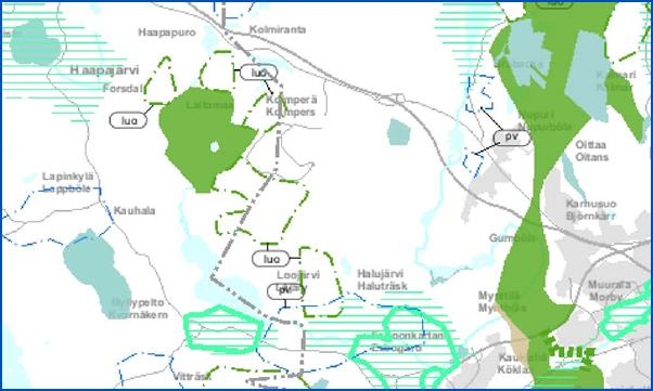 Espoon kaupunki Pöytäkirja 127 Kaupunkisuunnittelulautakunta 19.08.2015 Sivu 83 / 100 Vireillä olevat kaavasuunnitelmat Vireillä oleva maakuntakaava Kuva.Ote 4. vaihemaakuntakaavaluonnoksesta.