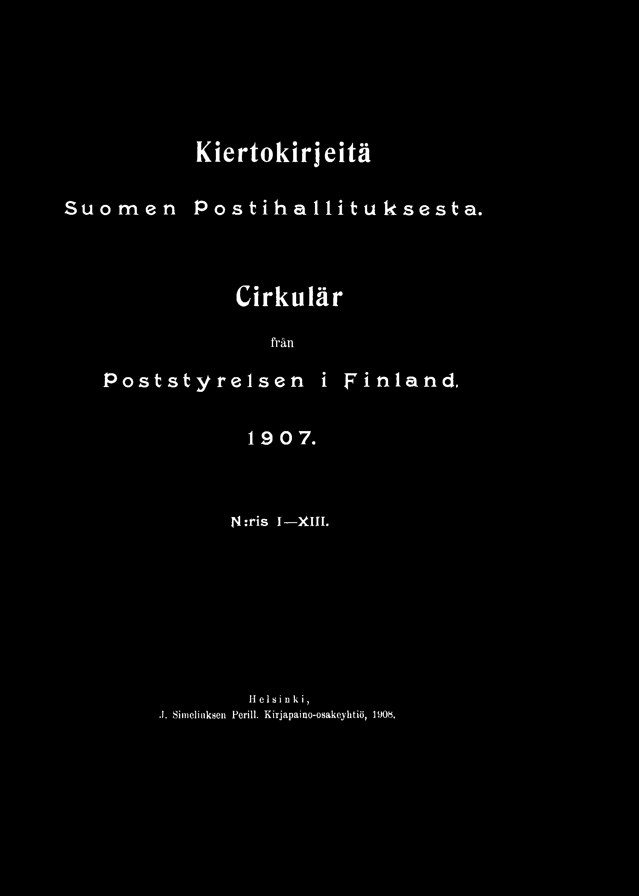 07. N :ris I XIII. Helsinki, J.