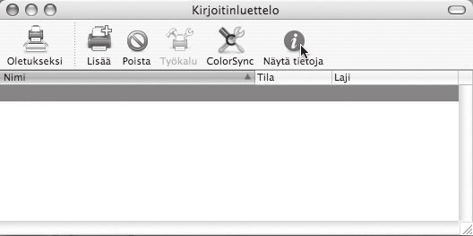 MAC OS X 15 Tulostintietojen näyttäminen. SCxxxxxx SHARP MX-xxxx PPD (2) (1) Näyttöfonttien asennus Mac OS 9.0-9.2.2 -näyttöfontit sisältyvät PS3-laajennus* mukana toimitetulla "PRINTER UTILITIES" CD-ROM-levyllä olevaan [Font]-kansioon.