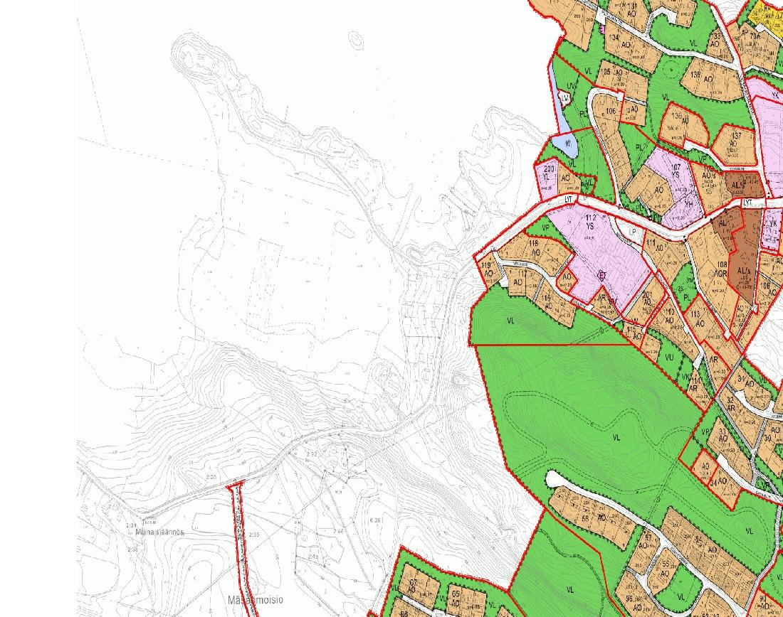 9 Vireillä olevat asemakaavat 1. Rahoisten asemakaava Kunnanhallitusen päätöksen 30.05.2016 148 mukaisesti on Rahoisten asemakaava kuulutettu vireille 15.6.2016. Asemakaavoitus koskee osaa tilasta Rahoinen (kiinteistötunnus 922-438-1-2).