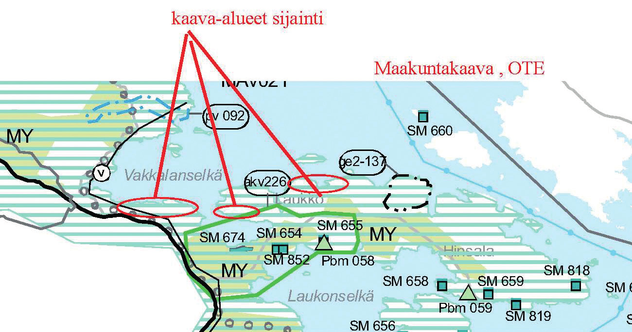 KAAVAMUUTOKSEN TAVOITTEET Tavoitteena on nostaa Laukon ranta-asemakaavan rakennuspaikkakohtaisia rakennusoikeuksia Vesilahden kunnan rantayleiskaavan mukaisiksi.