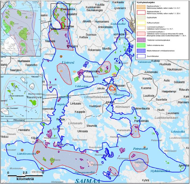 Lietveden ja Luonterin Naturaalueiden hoito- ja käyttösuunnitelma -Vyöhykealuejako Pistohiekka