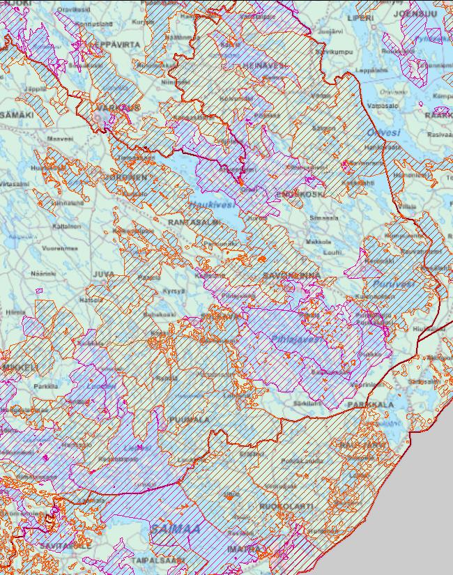 Rantayleiskaavoituksen tilanne Saimaalla RaKL MRL -