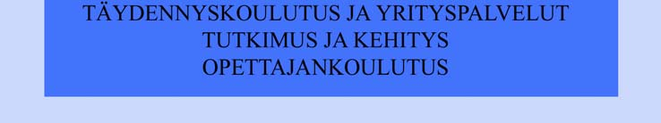 taloushallinnon, kansainvälisen liiketoiminnan, logistiikan, projektinhallinnan, juridiikan, johtamisen ja yrittäjyyden osaalueilta.