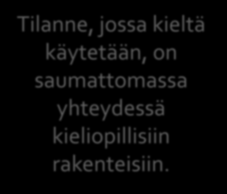 teksteistä (Michael Halliday): Tilanne, jossa