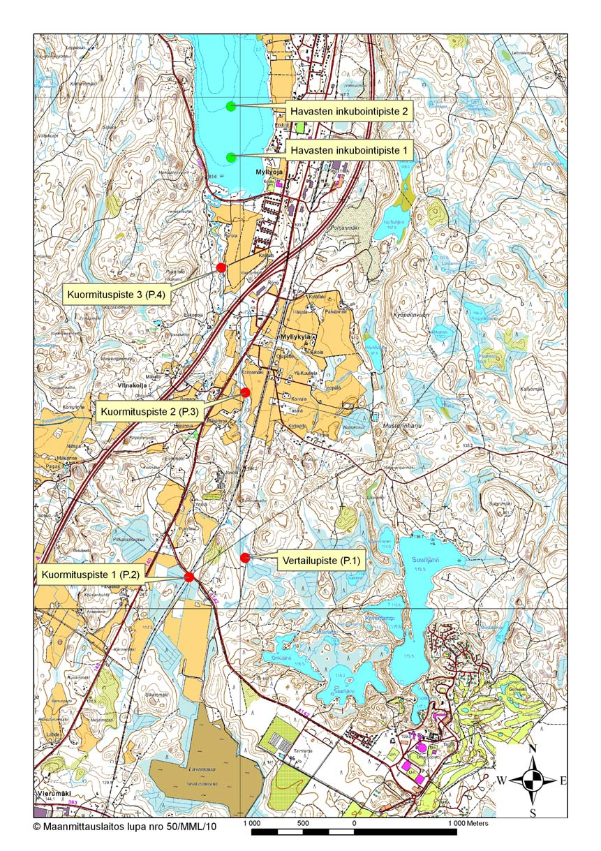 kuormittamatonta jokiosuutta (kuva 1). Piilevien ja surviaissääskien näytteenotto suoritettiin samanaikaisesti elokuun alussa (3.8.2009). Kultakin näytepisteeltä kerättiin yksi kokoomanäyte/menetelmä.