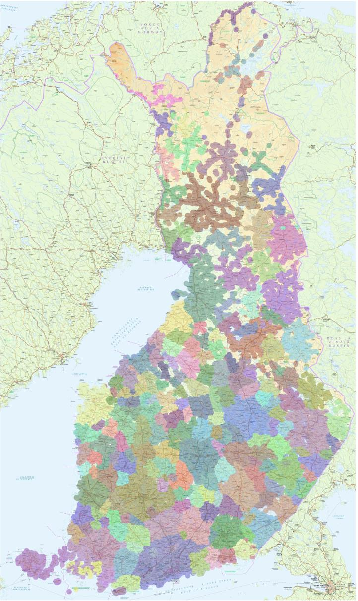 Työssäkäyntialueet Perustason alueet