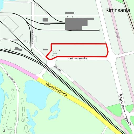 2 SUUNNITTELUALUE Asemakaavan muutosalue sijaitsee Kirrinsannantien pohjoispuolella ulottuen Lautantekijäntieltä Reposaaren maantielle asti. Suunnittelualue sijoittuu n.