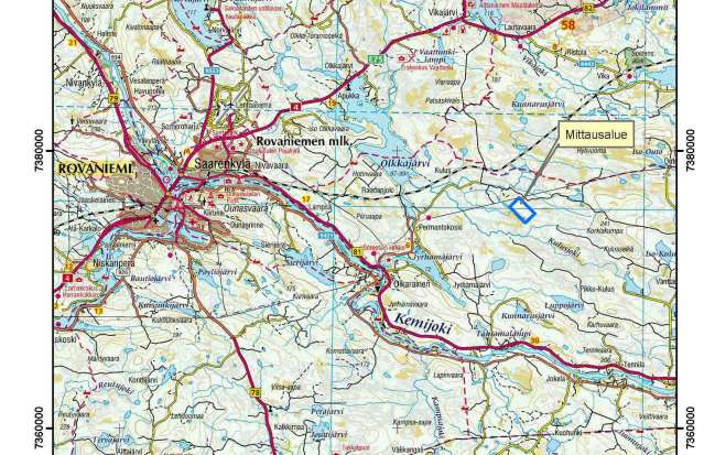 Mittausalue Ryssänlampi Rovaniemen itäpuolella; Olemassa