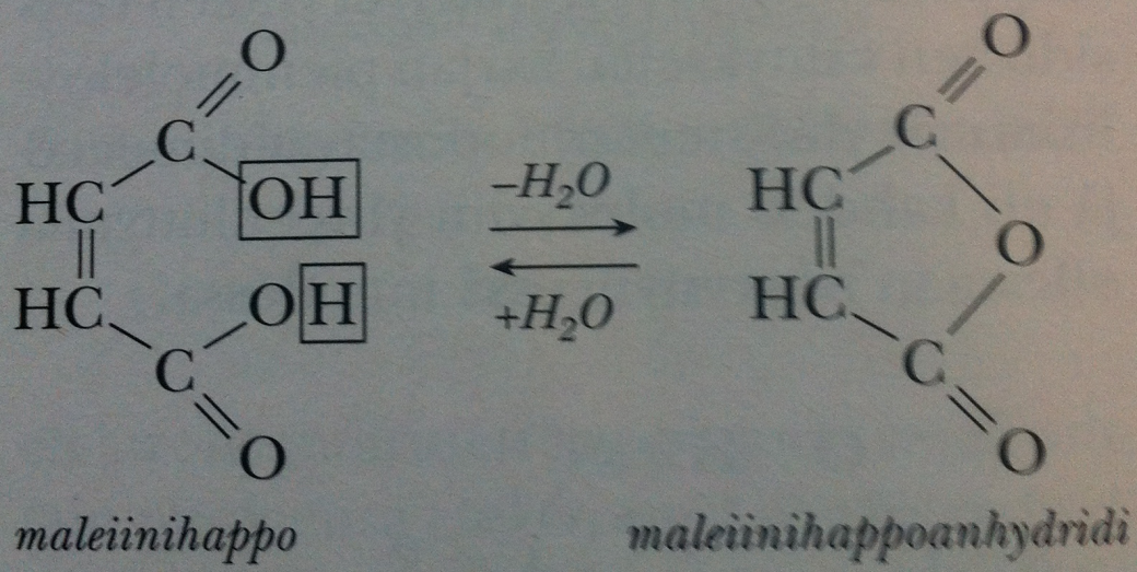 15 Reaktiivisessa ekstruusiossa polyeteeniin voidaan oksastaa maleiinianhydridiä (MAH) vapaaradikaali-initiaattorien (peroksidi) avulla, jolloin MAH kiinnittyy polymeerirunkoon joko