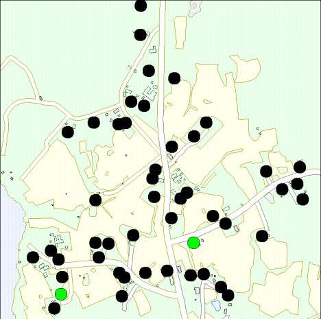 ohjeeksi: Asuinrakennustiheys on 0,67 rakennusta / hehtaari