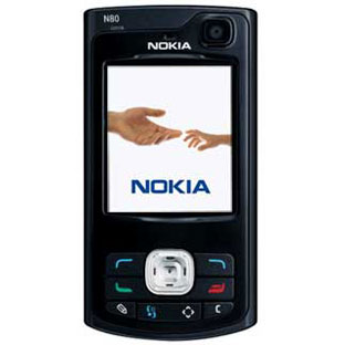 22 Kuva 8. Nokia N80 Internet Edition [11.] Valitsin tämän matkapuhelinmallin sen tiedonsiirto-ominaisuuksien takia, sillä siinä on sisäänrakennettu WLAN (802.